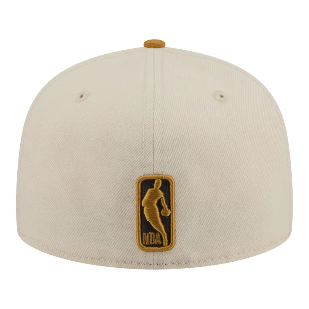 Golden State Warriors New Era Two-Tone Color Pack 59FIFTY Fitted Hat - Cream/Tan