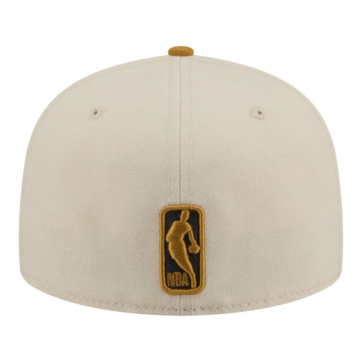 Golden State Warriors New Era Two-Tone Color Pack 59FIFTY Fitted Hat - Cream/Tan