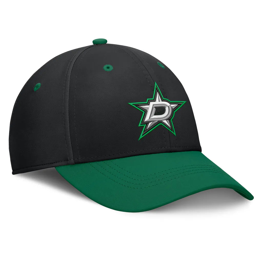 Dallas Stars Fanatics Authentic Pro Rink Stretch Hat - Black/Green