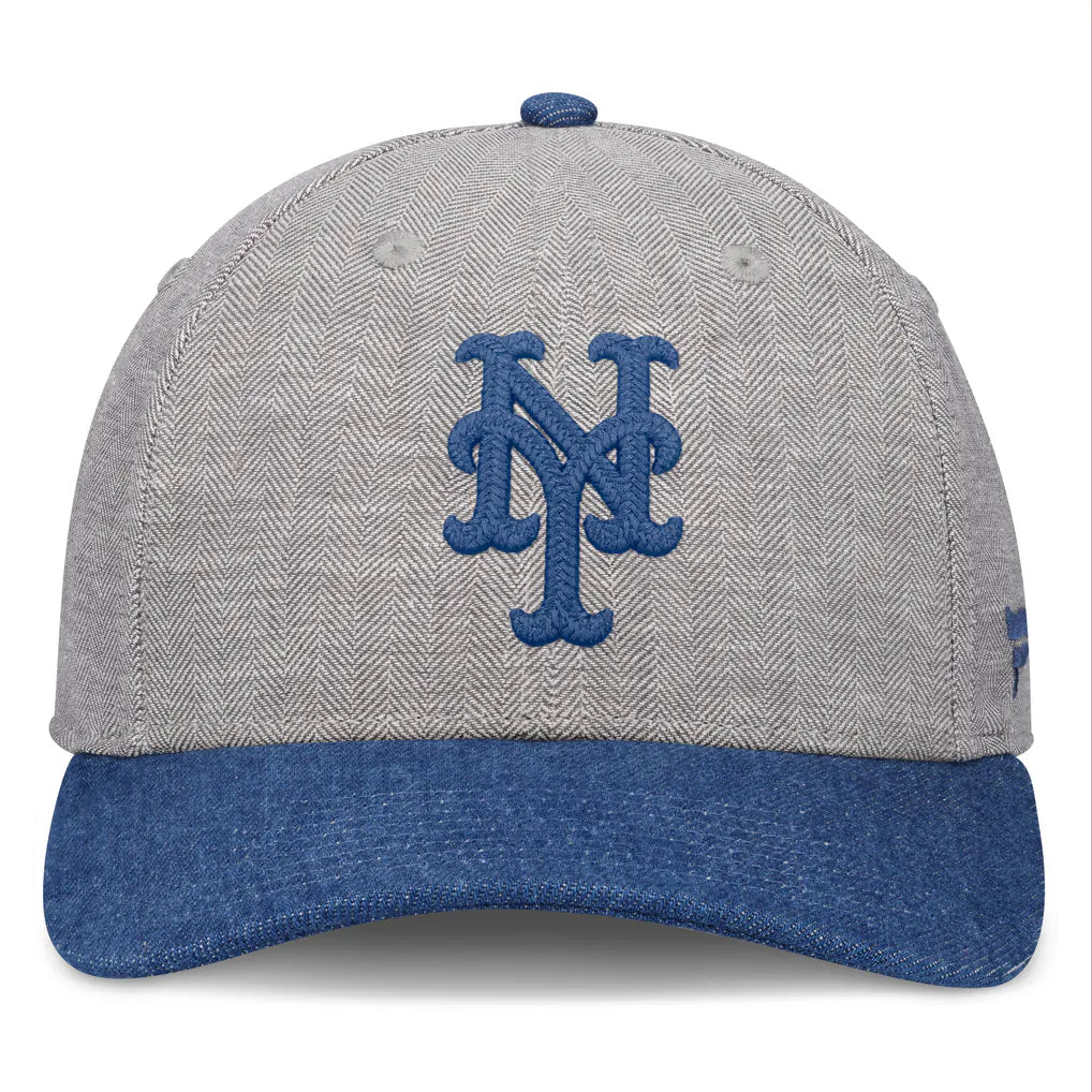 New York Mets Fanatics Level Up Conduct Adjustable Hat - Gray/Denim Techwosell