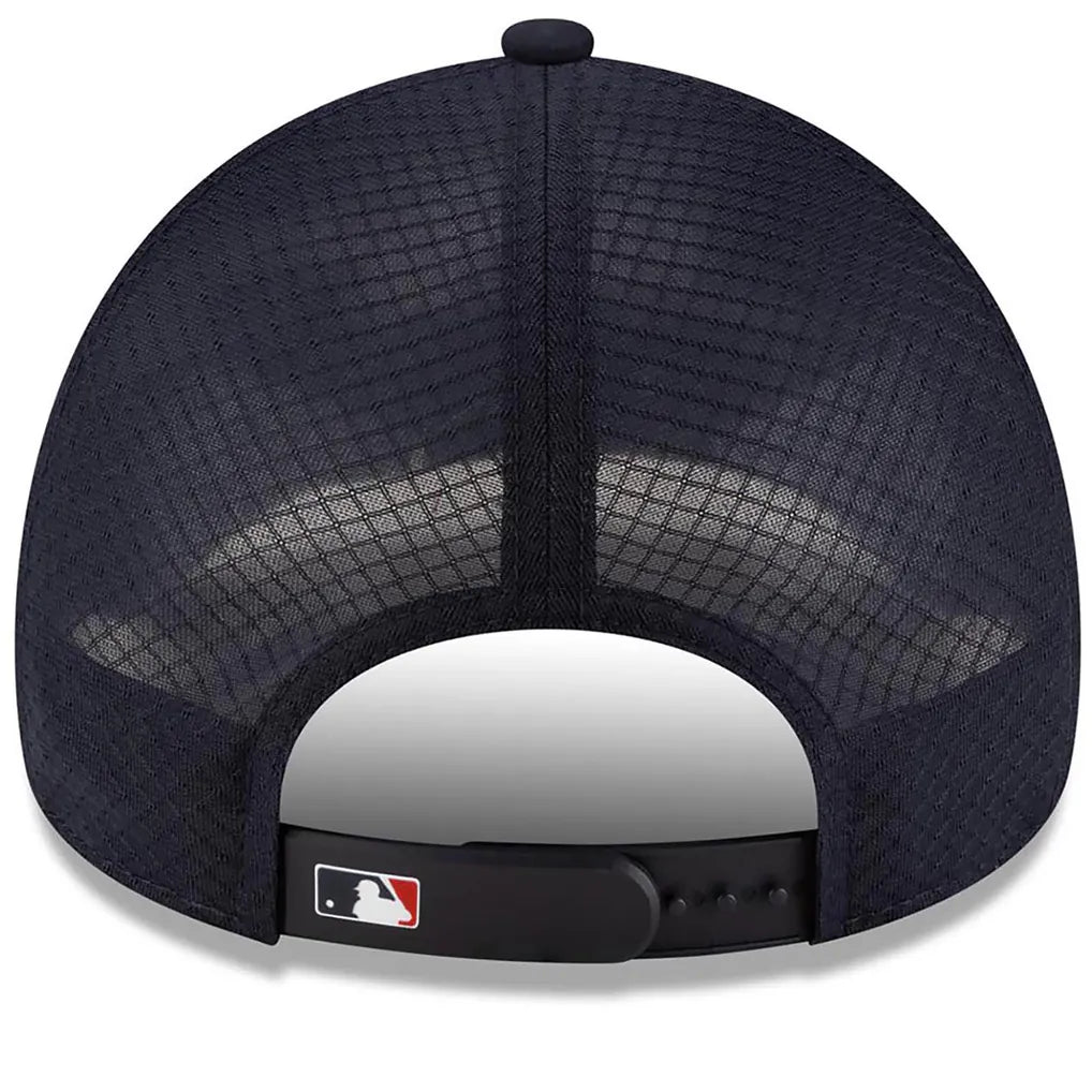 Boston Red Sox New Era 2026 Batting Practice Apex 9FORTY Adjustable Trucker Hat - Navy
