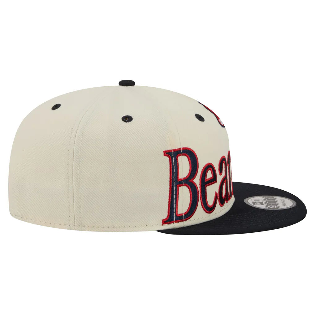 Boston Red Sox New Era Oversized Slogan 9FIFTY Snapback Hat - Cream