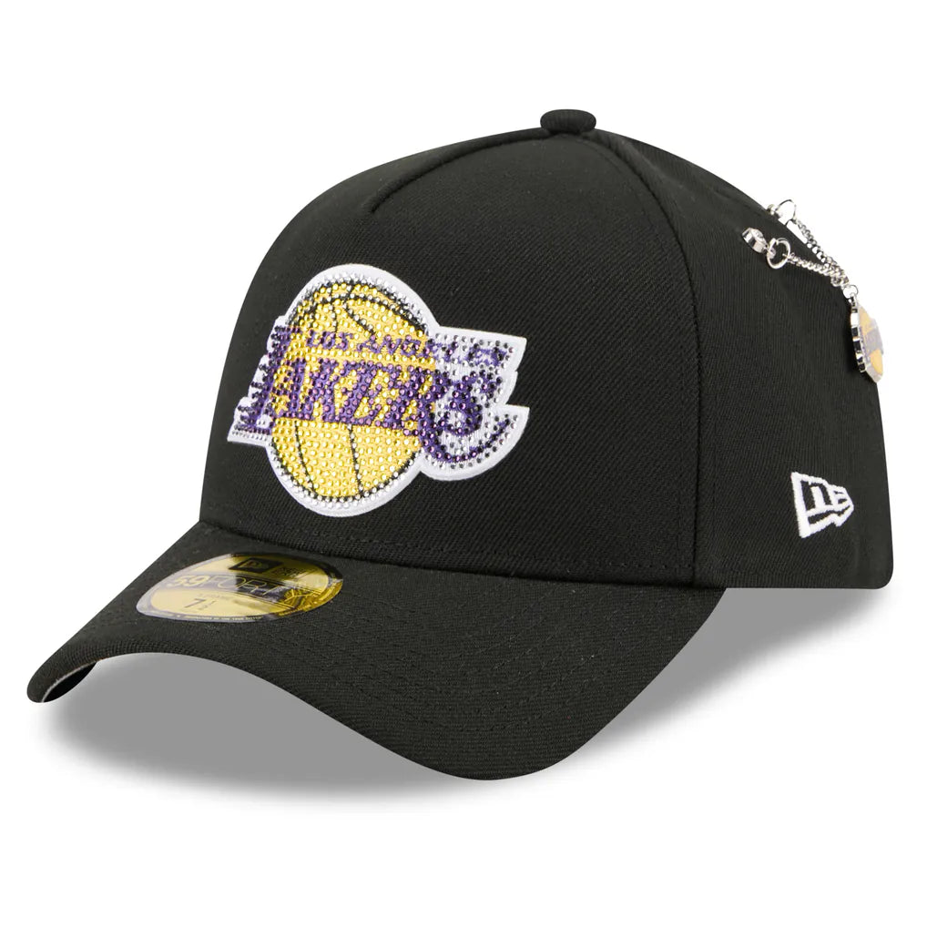 Los Angeles Lakers New Era 2026 NBA Draft On-Stage Crystal A-Frame 59FORTY Fitted Hat - Black Techwosell