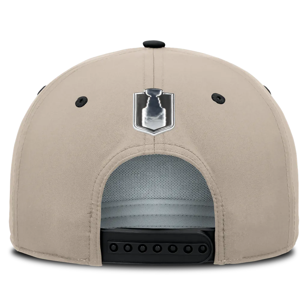 Boston Bruins Fanatics 2026 Stanley Cup Playoffs Locker Room Adjustable Hat - Black/Tan