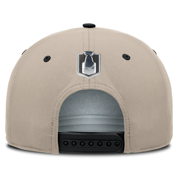 Boston Bruins Fanatics 2026 Stanley Cup Playoffs Locker Room Adjustable Hat - Black/Tan