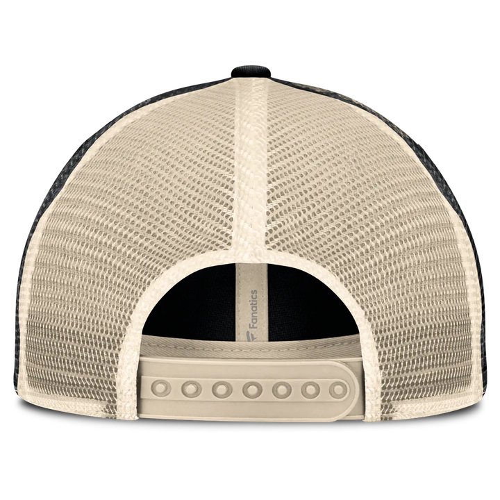 Dallas Stars Fanatics Rival Trucker Adjustable Hat - Black/Natural