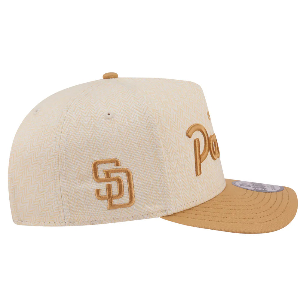 San Diego Padres New Era Herringbone 9FIFTY A-Frame Snapback Hat - Cream
