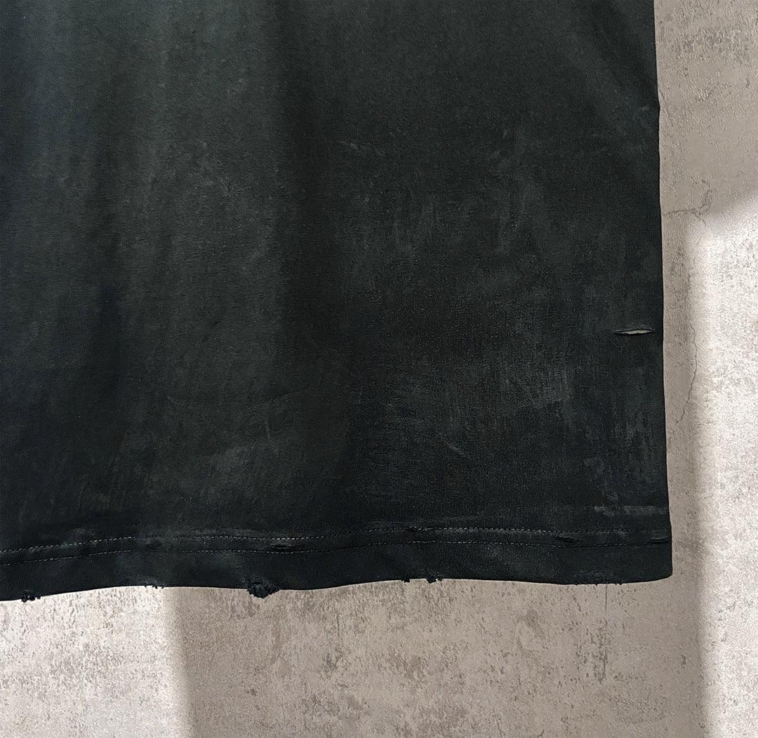 Balenciaga Faded Black T-Shirt Without Collar Techwosell