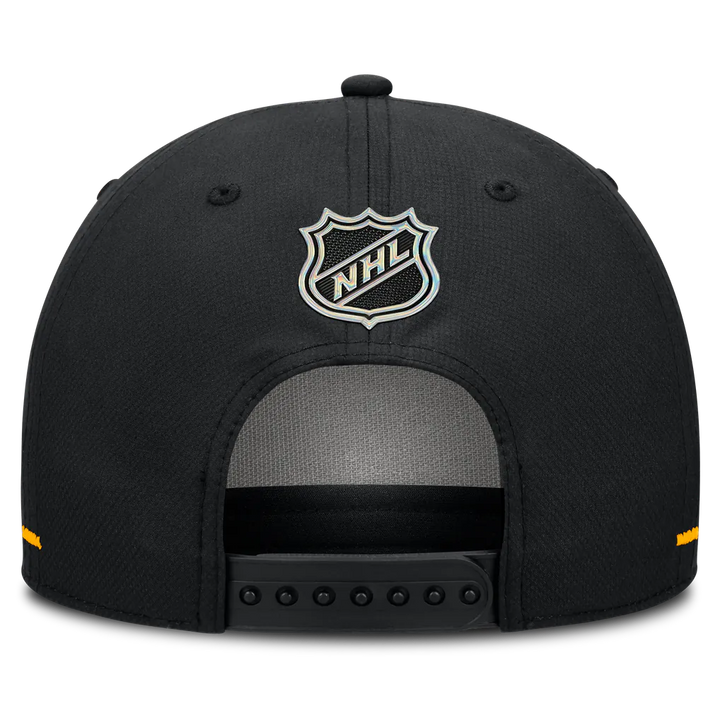 Boston Bruins Fanatics Authentic Pro Rink Bar Tacks A-Frame Adjustable Hat - Black