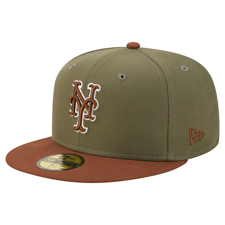 New York Mets New Era Color Pack 59FIFTY Fitted Hat - Olive/Brown