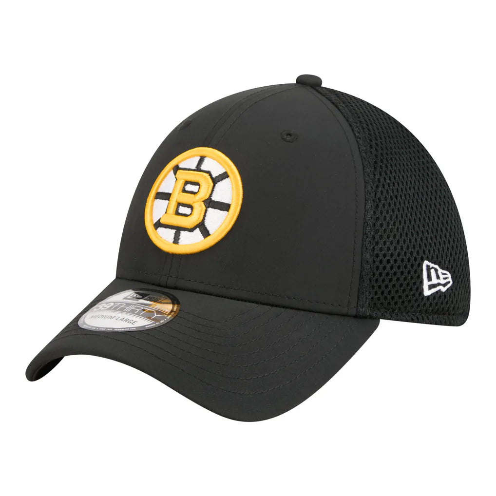 Boston Bruins New Era Logo 39THIRTY Flex Hat - Black