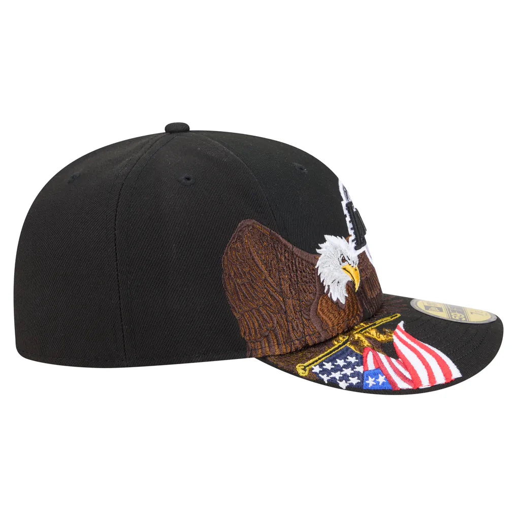 Los Angeles Lakers New Era Freedom Pre-Curved 59FIFTY Fitted Hat - Black