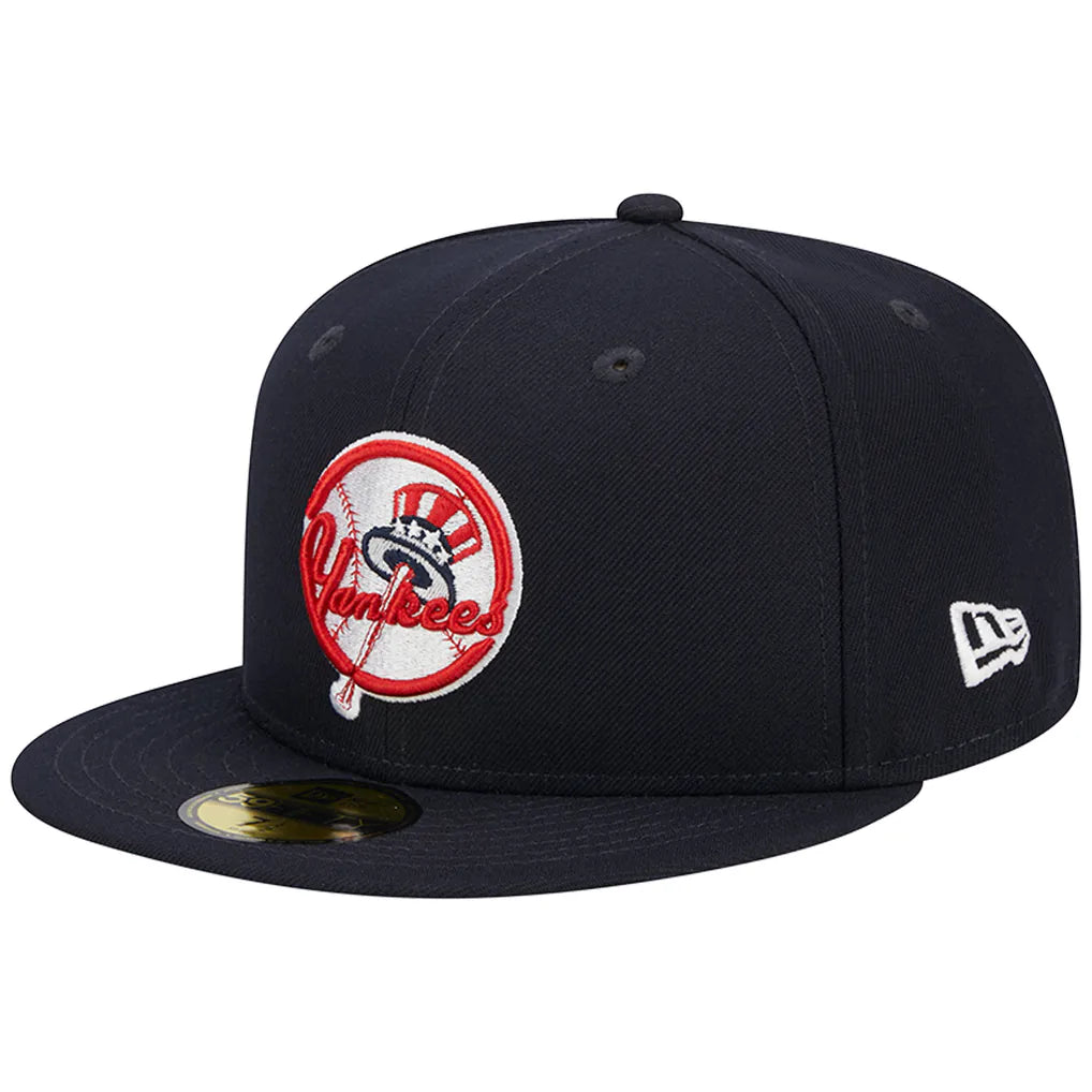 New York Yankees New Era Primary Logo 2000 World Series Team Color 59FIFTY Fitted Hat - Navy Techwosell