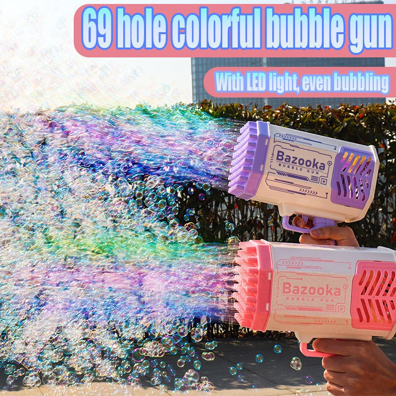 B Gun Rocket 69 Holes Soap Bubbles Machine Gun Shape Automatic