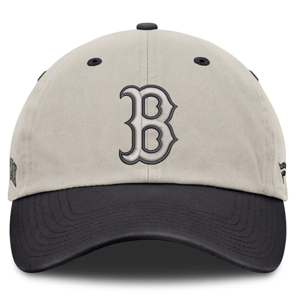 Boston Red Sox Fanatics Frame Adjustable Hat - Beige/Charcoal