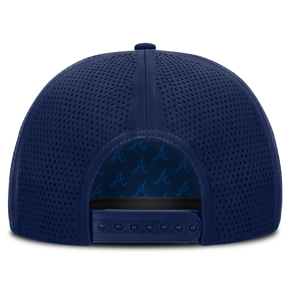 Atlanta Braves Fanatics Men's Perforated Adjustable Hat - Navy Techwosell