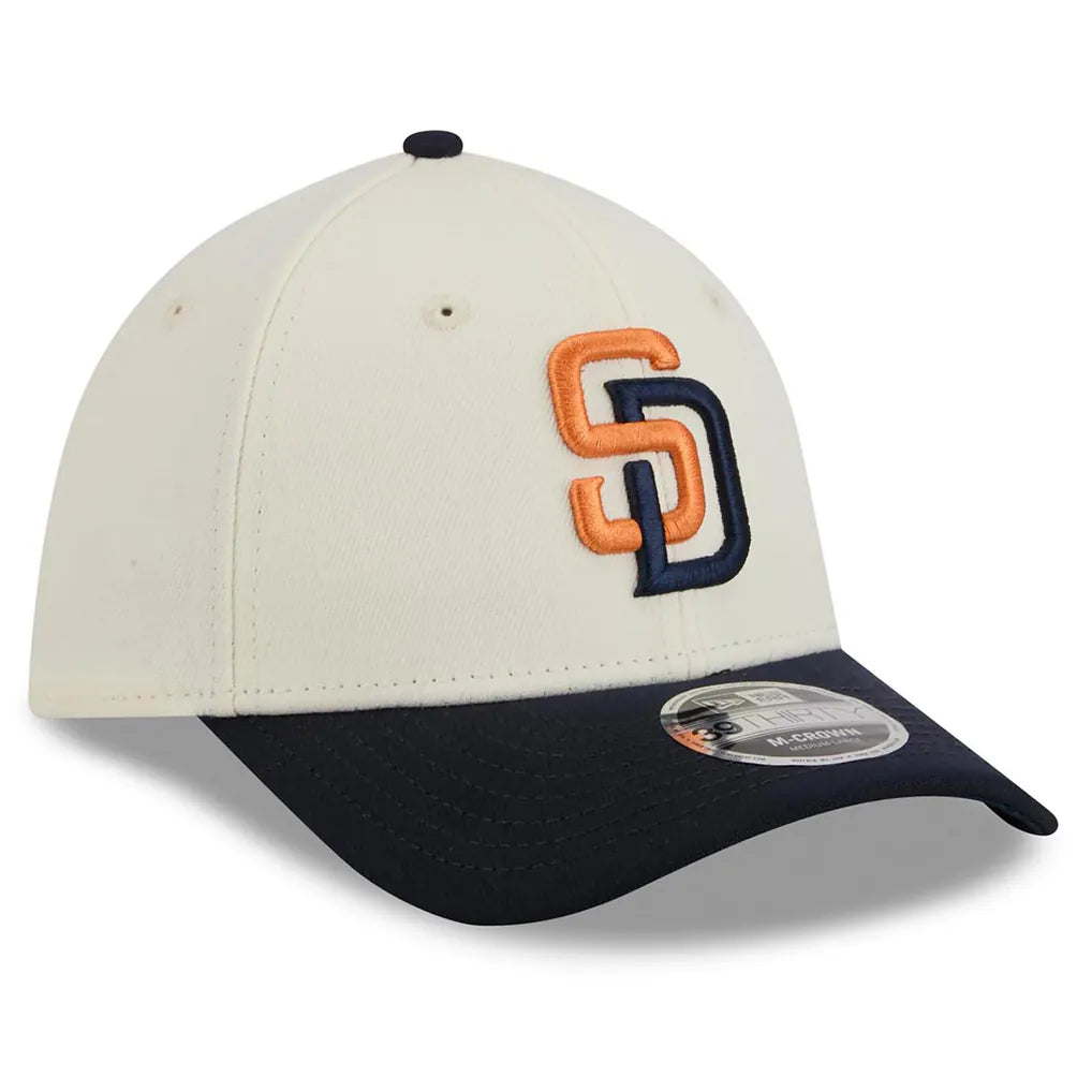 San Diego Padres New Era 2026 City Connect M-Crown 39THIRTY Flex Hat - Cream/Obsidian Techwosell