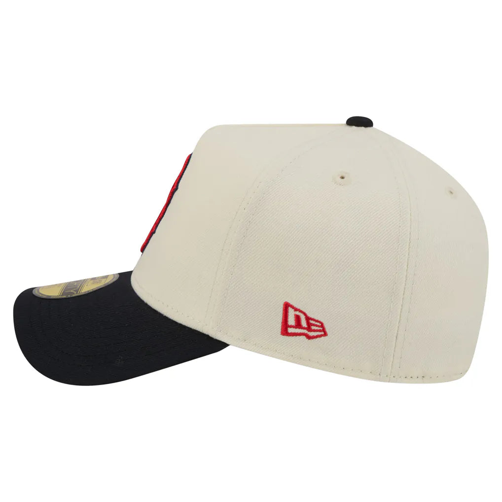 Boston Red Sox New Era Chrome A-Frame 59FORTY Fitted Hat - Cream