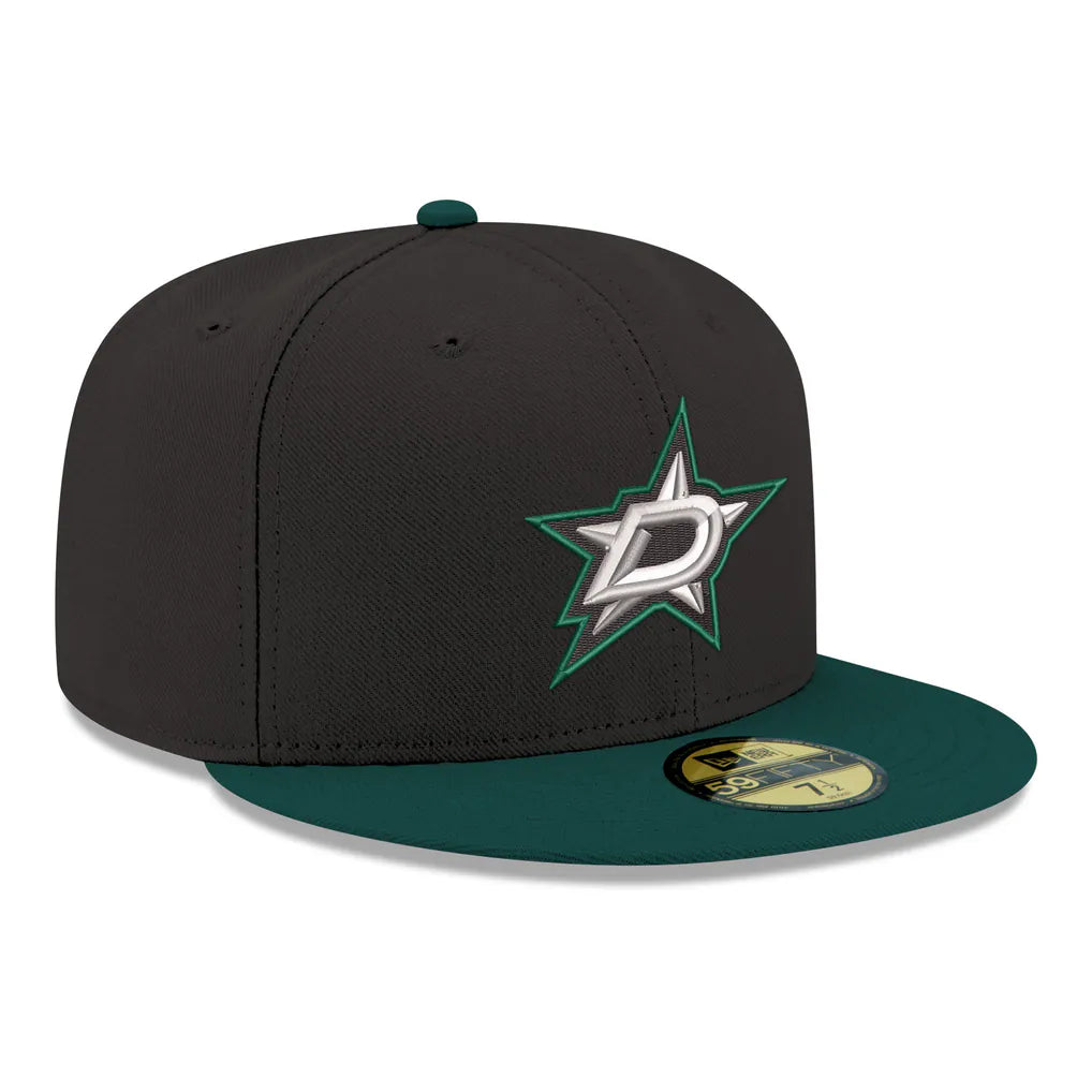 Dallas Stars New Era Core Logo Two-Tone 59FIFTY Fitted Hat - Black