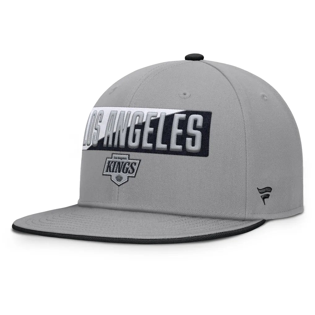 Los Angeles Kings Fanatics Fundamentals Duo Split Logo Snapback Hat - Gray Techwosell