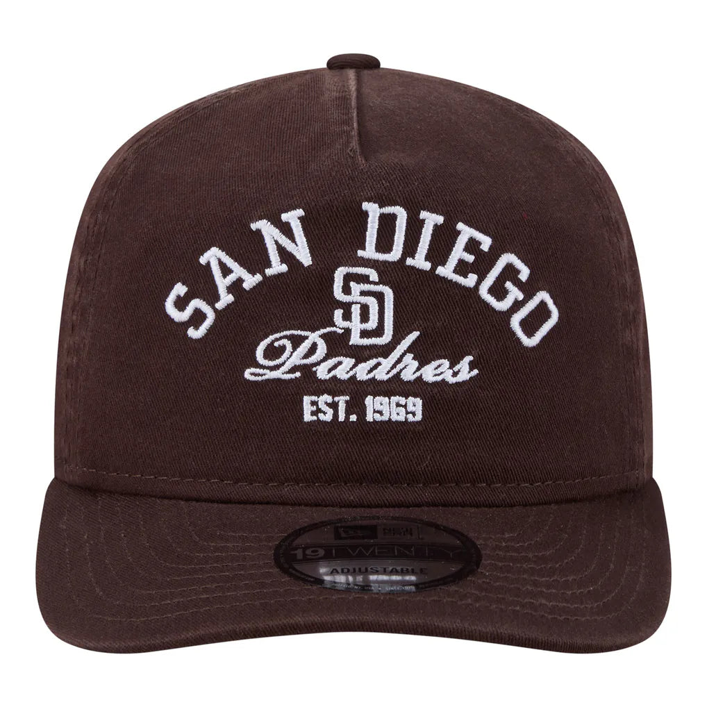 San Diego Padres New Era Stacked 19TWENTY Adjustable Hat - Brown
