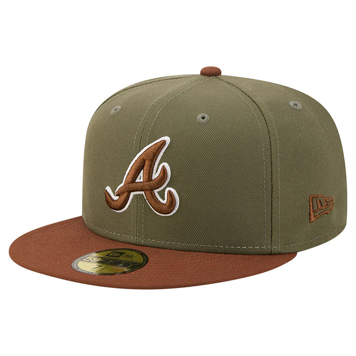 Atlanta Braves New Era Color Pack 59FIFTY Fitted Hat - Olive/Brown