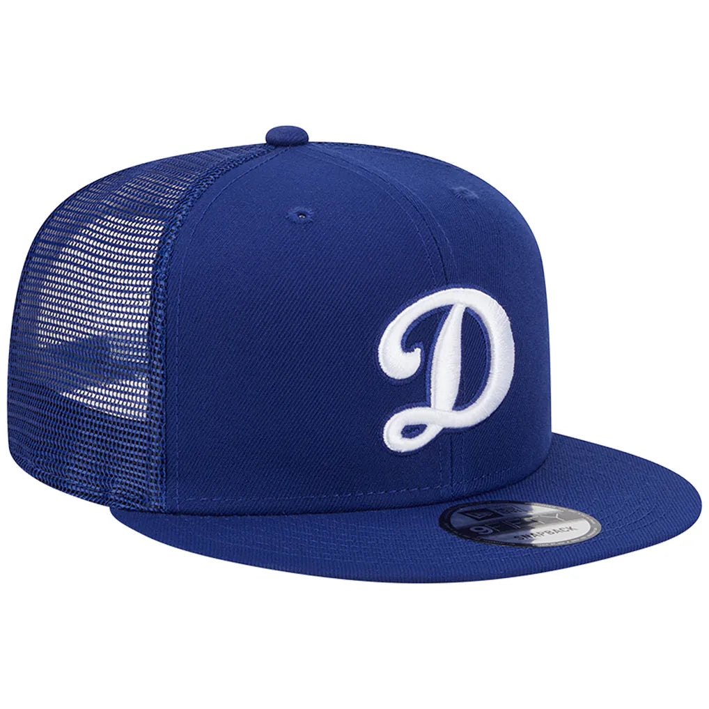 Los Angeles Dodgers New Era D Logo Team Color Trucker 9FIFTY Snapback Hat - Royal Techwosell
