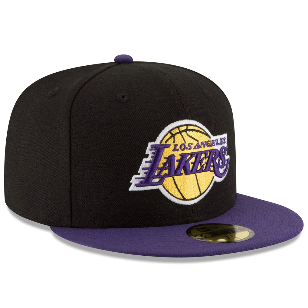 Los Angeles Lakers New Era Official Team Color 2Tone 59FIFTY Fitted Hat - Black/Purple