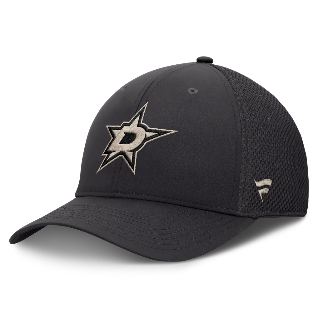 Dallas Stars Fanatics Road Meshback Stretch Hat - Charcoal