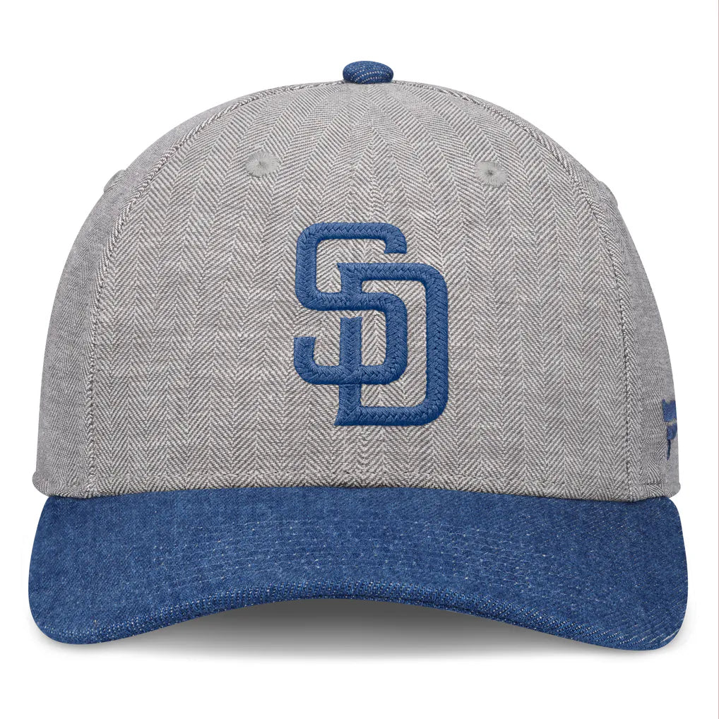 San Diego Padres Fanatics Level Up Conduct Adjustable Hat - Gray/Denim Techwosell