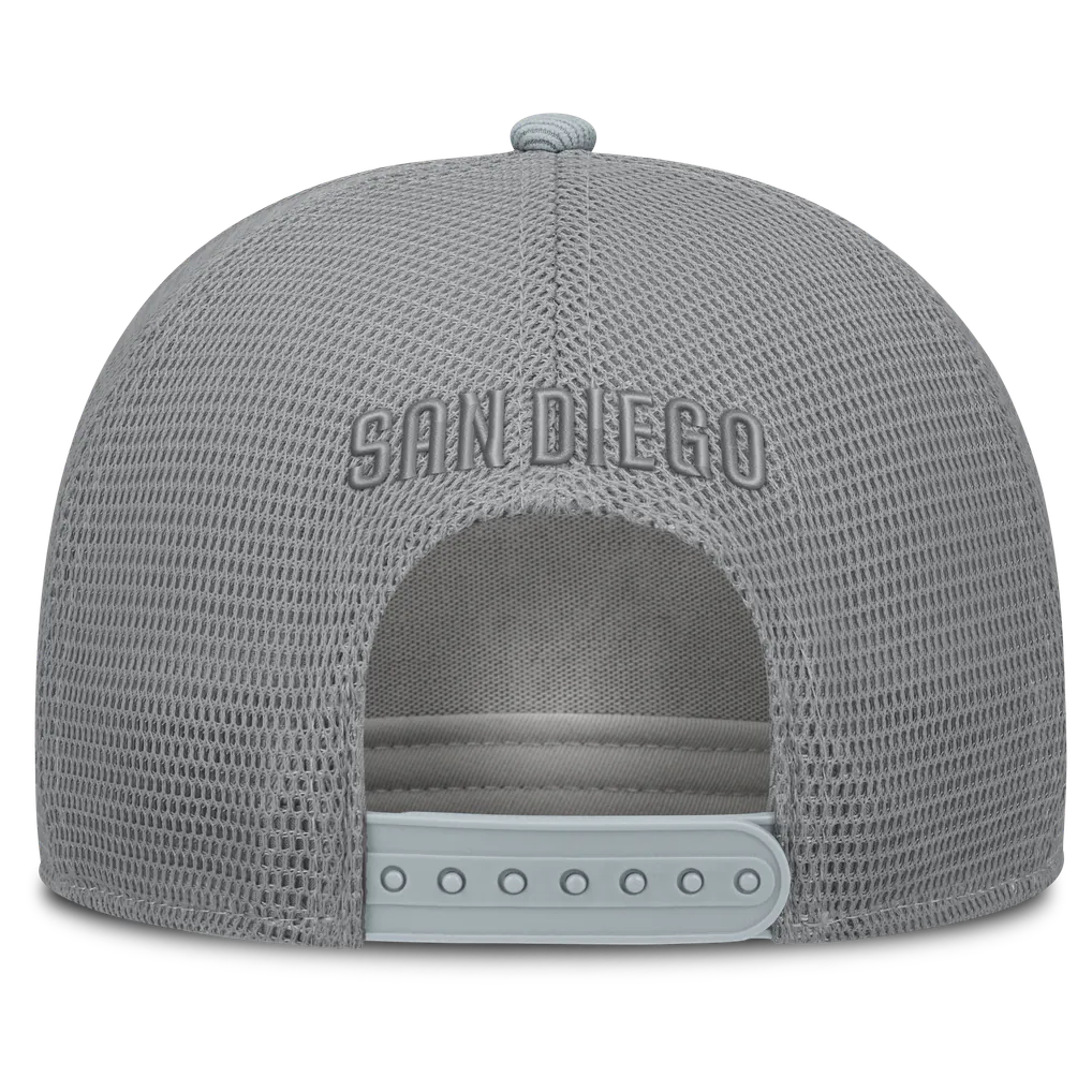 San Diego Padres Fanatics Corduroy Relief Trucker Adjustable Hat - Gray