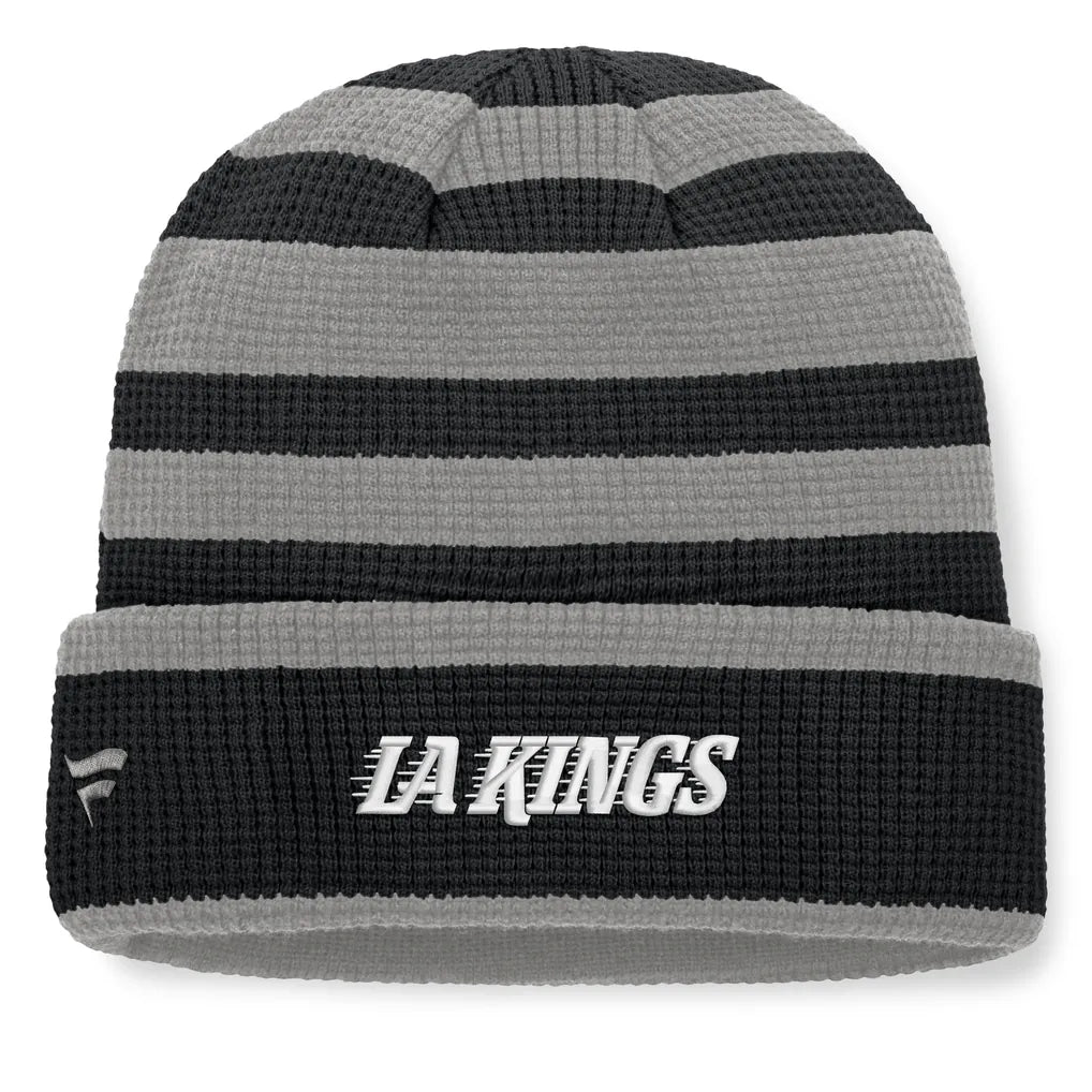 Los Angeles Kings Fanatics Fundamental Steady Cuffed Knit Hat - Black/Silver