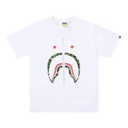 BATHING APE White T-SHORT SLEEVE TEE 1ST CAMO SHARK TEE Techwosell