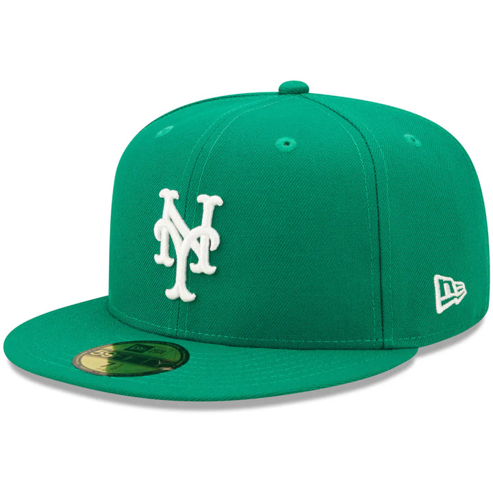 New York Mets New Era White Logo 59FIFTY Fitted Hat - Kelly Green