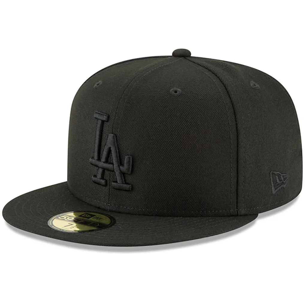 Los Angeles Dodgers New Era Primary Logo Basic 59FIFTY Fitted Hat - Black Techwosell