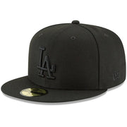 Los Angeles Dodgers New Era Primary Logo Basic 59FIFTY Fitted Hat - Black Techwosell