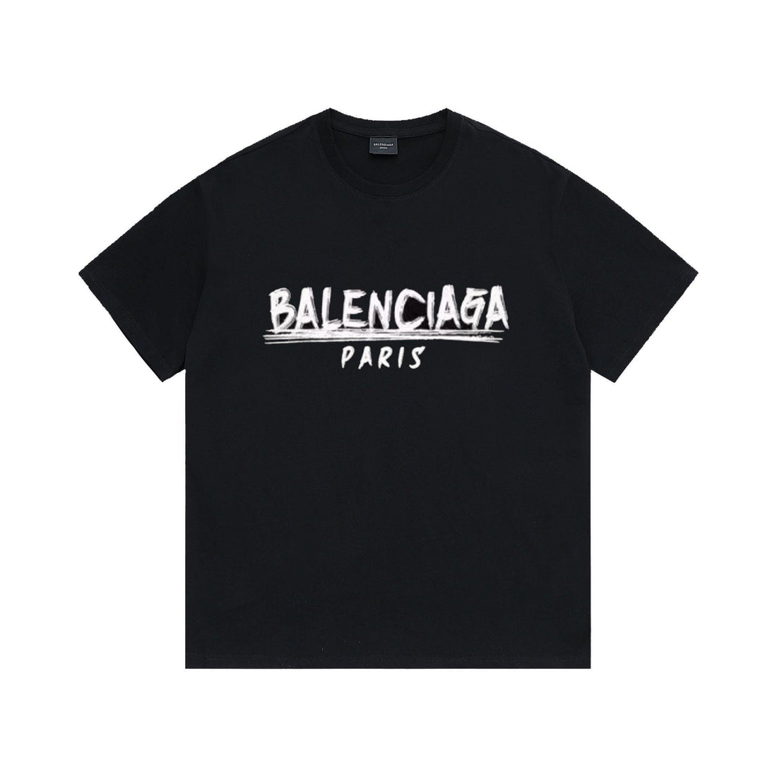 Balenciaga Black T-Shirt Without Collar Techwosell