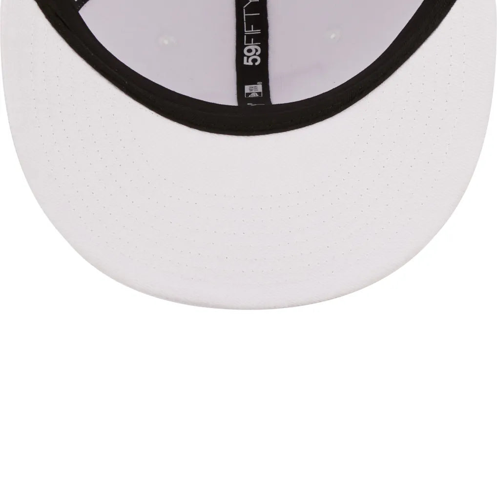 San Diego Padres New Era White on White 59FIFTY Fitted Hat Techwosell