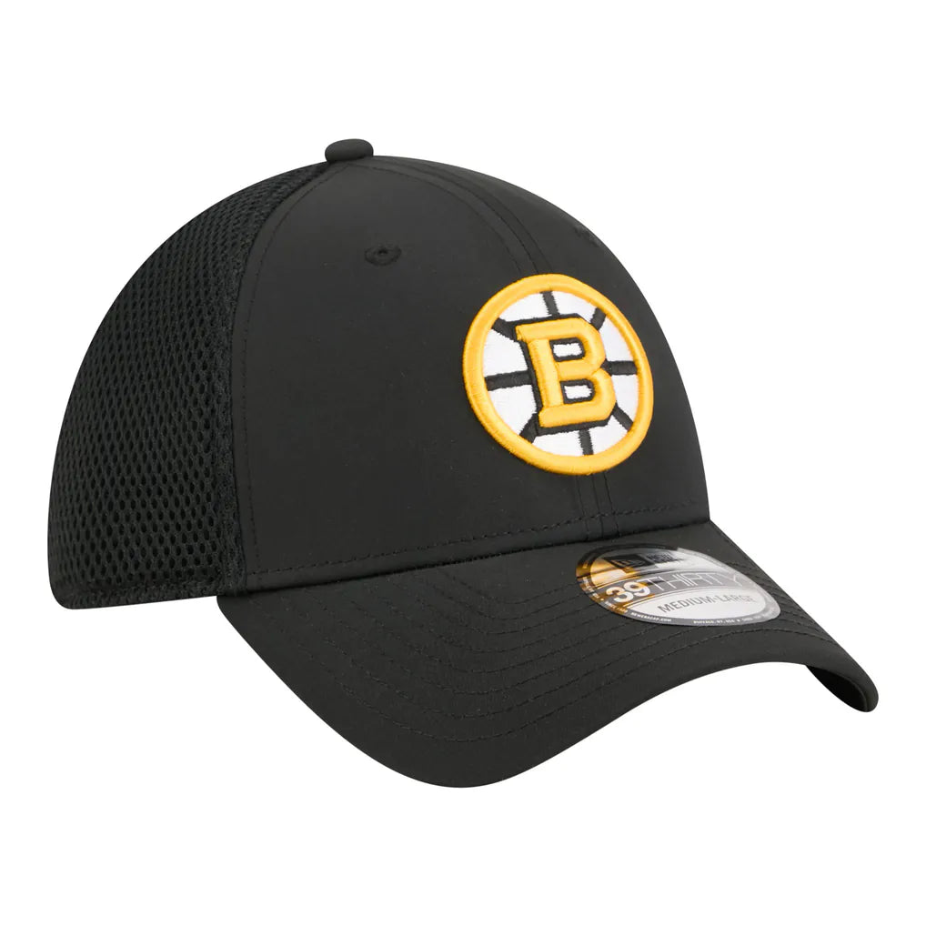 Boston Bruins New Era Logo 39THIRTY Flex Hat - Black