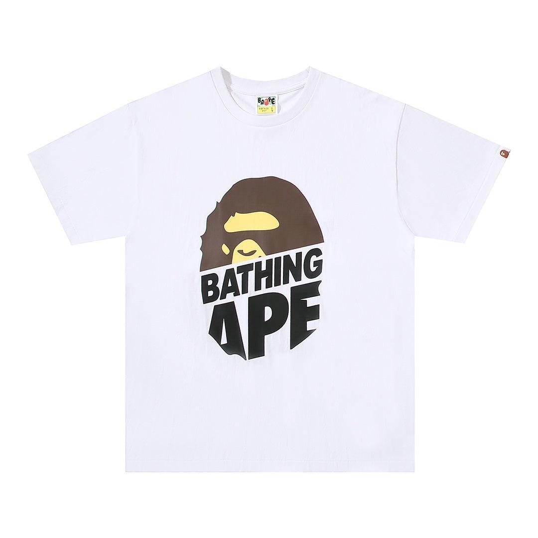 Bathing Ape White T-Shirt without Collar Techwosell