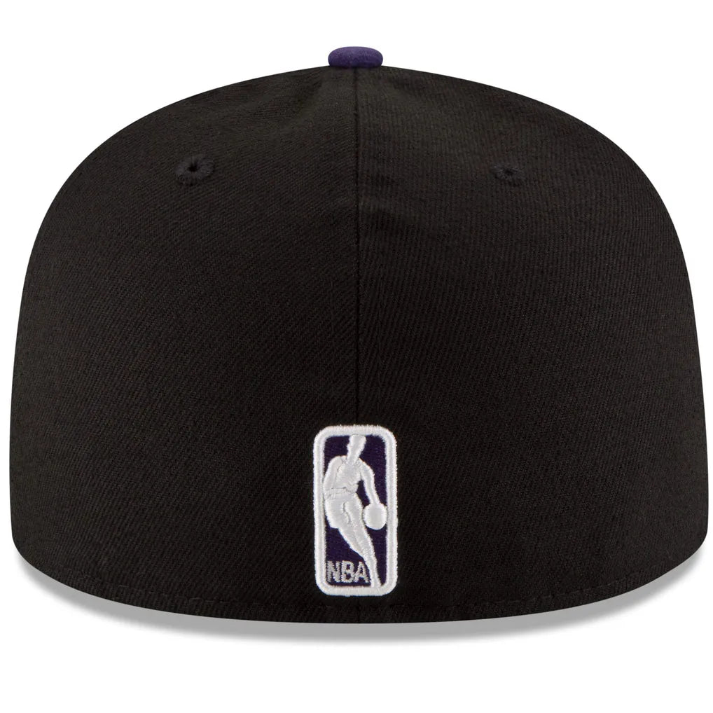 Los Angeles Lakers New Era Official Team Color 2Tone 59FIFTY Fitted Hat - Black/Purple Techwosell