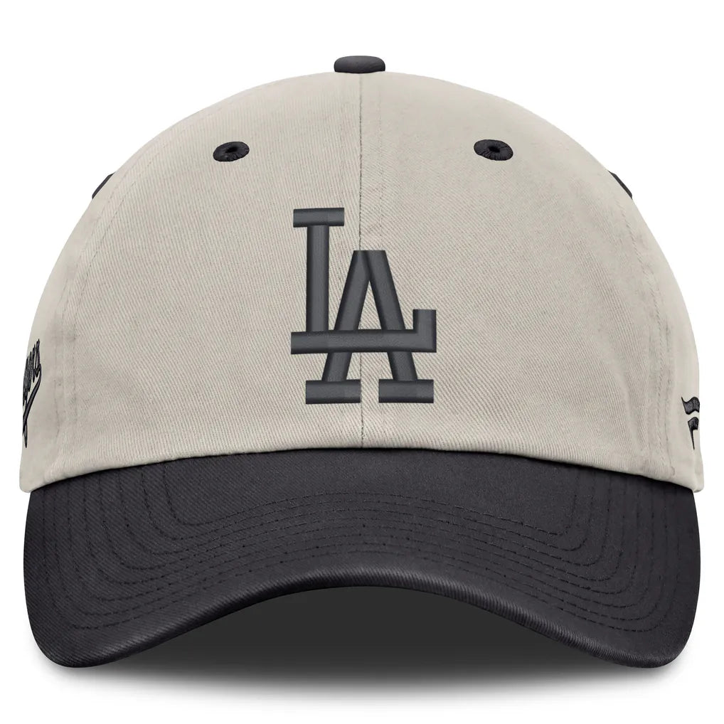 Los Angeles Dodgers Fanatics Frame Adjustable Hat - Beige/Charcoal