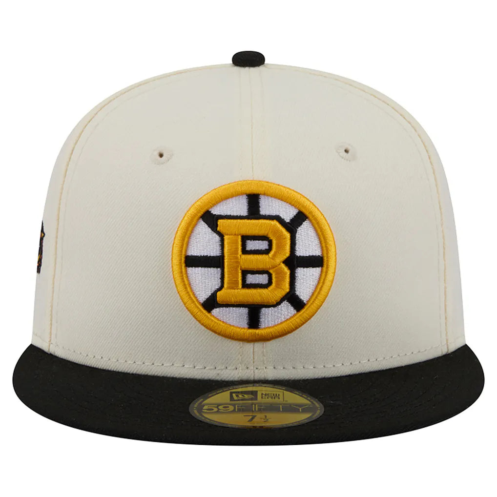 Boston Bruins New Era 250th Anniversary of the United States Two-Tone 59FIFTY Fitted Hat - Cream