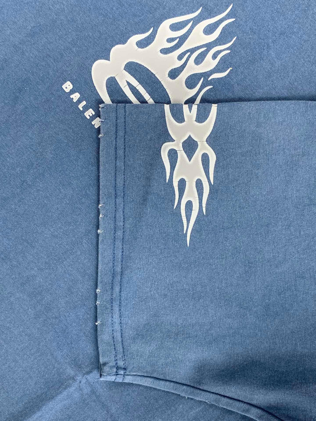 Balenciaga Light Blue T-Shirt Without Collar Techwosell