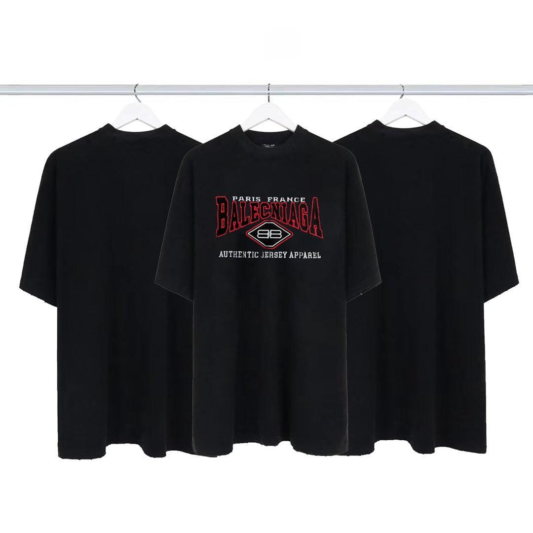 Balenciaga Black T-Shirt Without Collar Techwosell