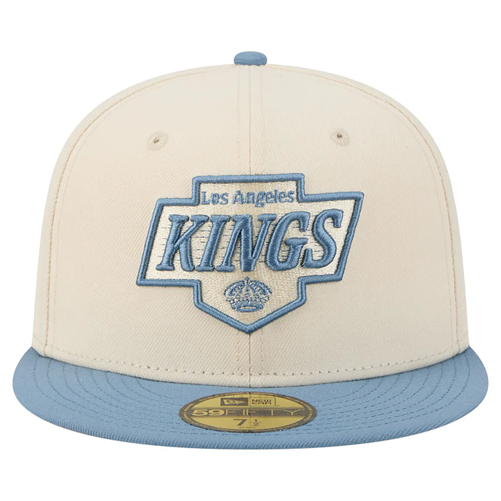 Los Angeles Kings New Era Color Pack Two-Tone 59FIFTY Fitted Hat - Cream/Blue