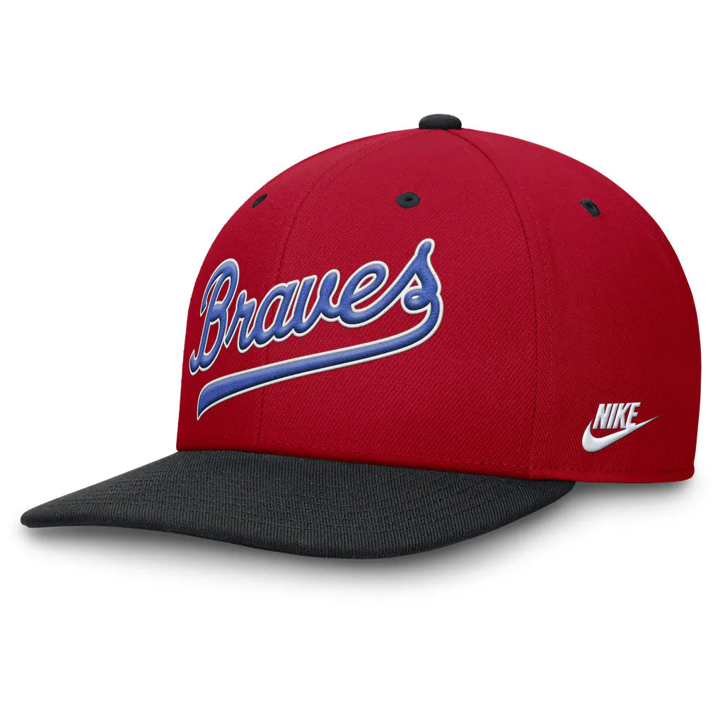 Atlanta Braves Nike Cooperstown Collection Pro Performance Snapback Hat - Red/Navy