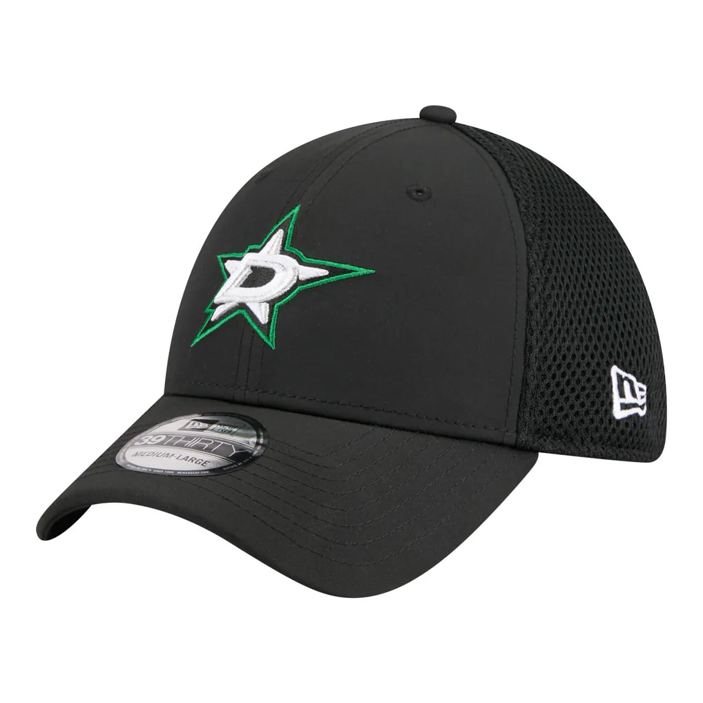 Dallas Stars New Era Logo 39THIRTY Flex Hat - Black Techwosell