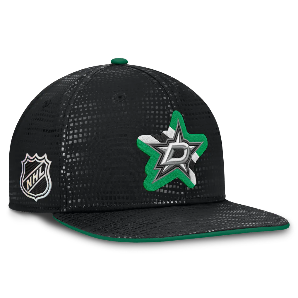 Dallas Stars Fanatics Authentic Pro Rink Square Visor Snapback Hat - Black