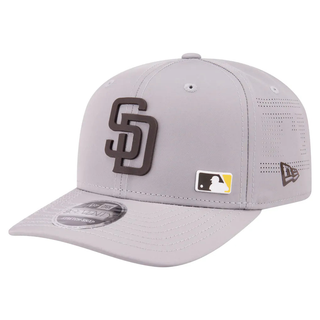 San Diego Padres New Era Laser Perforated 9SEVENTY Adjustable Hat - Gray Techwosell